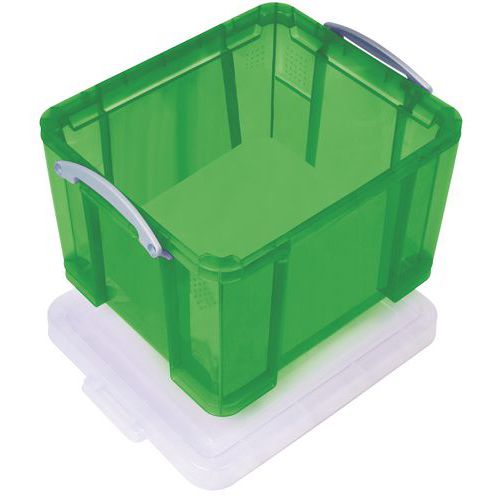 Opbergbak - lengte 480 mm - 18 tot 35 liter - transparant model