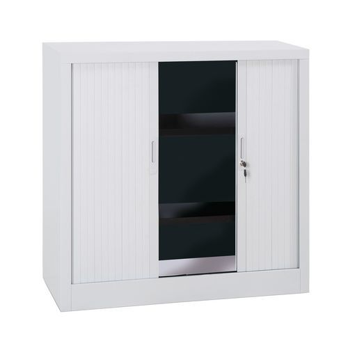 Lage roldeurkast set, Totale hoogte: 105 cm, Totale breedte: 100 cm, Deur openingstype: Met roldeur