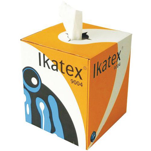 Poetsdoek nonwoven - Dispenserdoos met centraal afrolsysteem - 500 stuks Ikatex