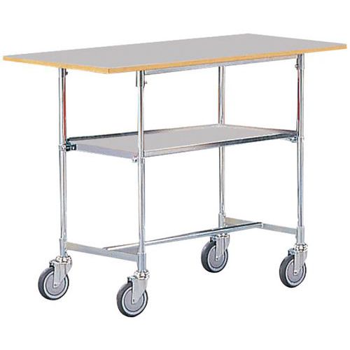 Mobiele bijzettafel - 2 legborden - Draagvermogen 100 kg Mobiele bijzettafel - 2 legborden - Draagvermogen 100 kg