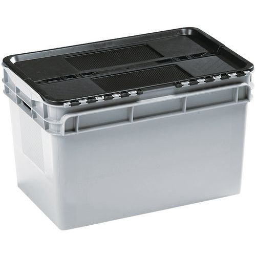 Standaard bak met geïntegreerd deksel - Lengte 400 mm - 45 tot 60 liter