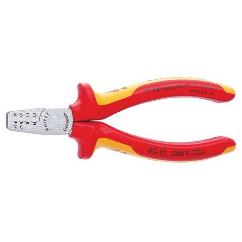 Pince à sertir pour embouts de câble 145 mm _ 97 68 145 A_Knipex Pince à sertir pour embouts de câble 145 mm _ 97 68 145 A_Knipex