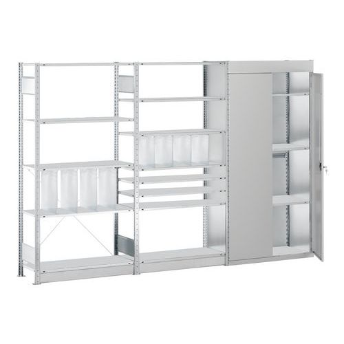 Rayonnage léger Easy-Fix - Simple face- H2000 mm - galvanisé - Schulte