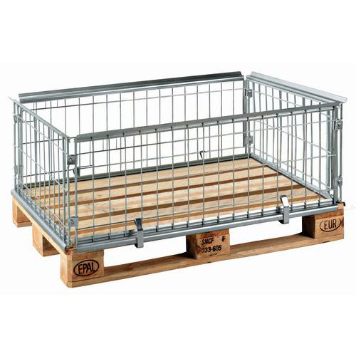 Palletkist verzinkt staaldraad - inklapbaar Palletkist verzinkt staaldraad - inklapbaar