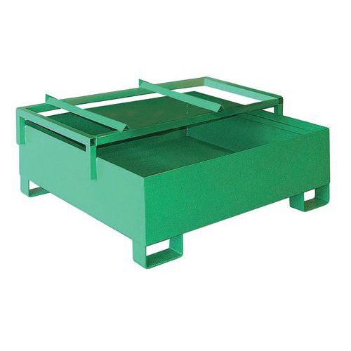 Horizontale stalen opvangbak - 220 l - Sameto Technifil