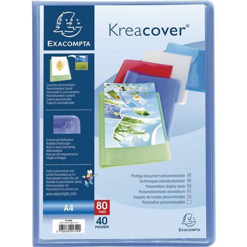 Protège document semi rigide Kreacover A4 80 vues - Lot de 10