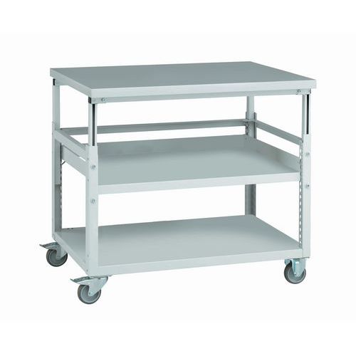 Établi mobile - 2 tablettes