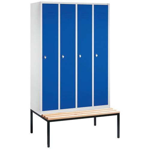 Garderobekast Classic S2000 - kolombreedte 300mm - met bank - CP