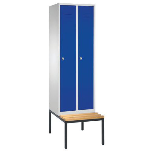 Garderobekast Classic S2000 - kolombreedte 300mm - met bank - CP Garderobekast Classic S2000 - kolombreedte 300mm - met bank - CP