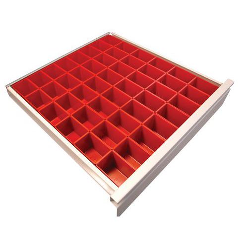 Kit de compartimentage pour tiroir - Plastique - 48 bacs