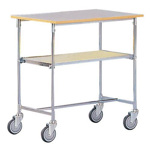 Table mobile - 2 plateaux - Force 100 kg