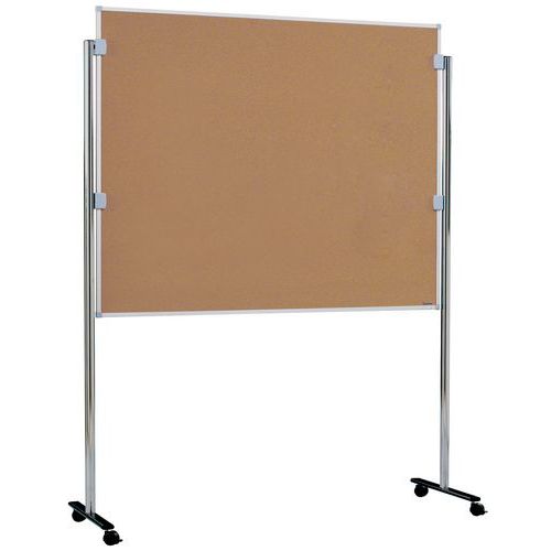 Mobiel kurkbord, Lean Management: ja, Hoogte: 90 cm, Kleur: Bruin, Breedte: 180 cm, Bord kleur: Bruin