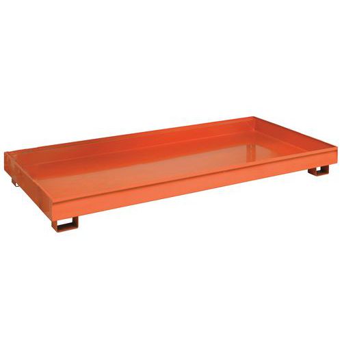 Bac de rétention métallique pour rayonnage - 440 L - Sameto Technifil