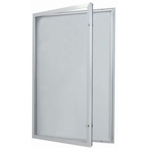 Buitenvitrine met draaideur - Aluminium achterwand - Deur van veiligheidsglas - Identiek slot