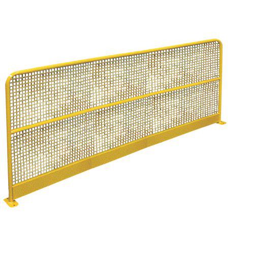 Barrière de protection grillagée avec plinthe - Jaune RAL 1023 Barrière de protection grillagée avec plinthe - Jaune RAL 1023