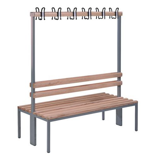 Banc bois à patères CP - 8 à 16 patères - Double face - CP