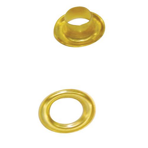 Combinatie van 1 metalen oogje + plaatsing voor een hittewerend doek en lasgordijn op maat Combinatie van 1 metalen oogje + plaatsing voor een hittewerend doek en lasgordijn op maat