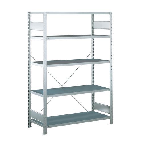 Rayonnage léger Easy-Fix - Simple face- H2500 mm - galvanisé - Schulte