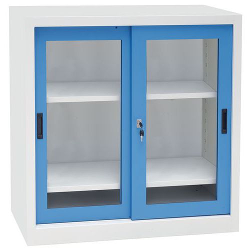 Lage kast met schuifdeuren CH - breedte 100 cm - Manutan Expert