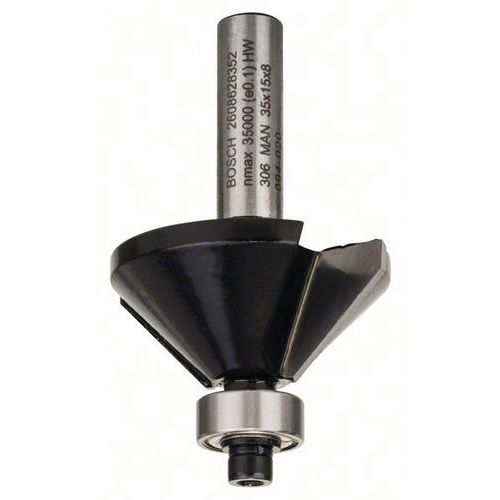 Fase-/V-groeffrees 8 mm, B 11 mm, L 15 mm, G 56 mm, 45° - Bosch