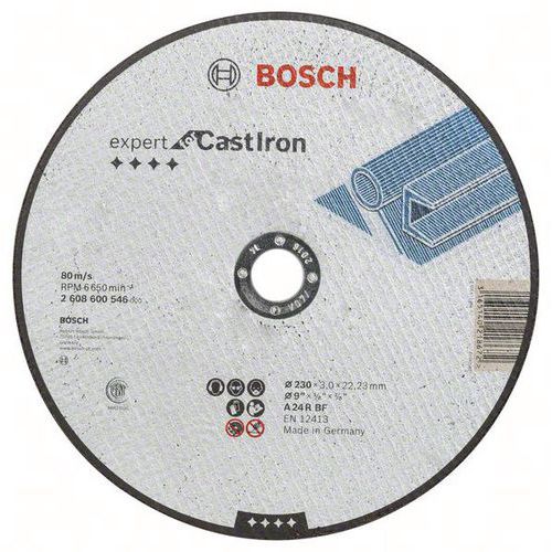 Doorslijpschijf recht Expert for Cast Iron AS 24 R, 230 x 3 - Bosch