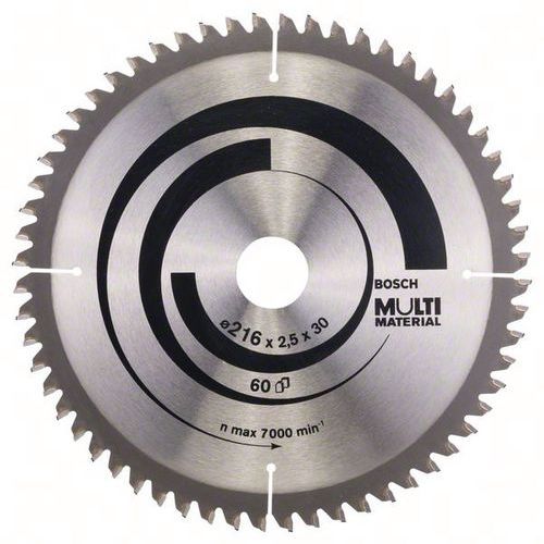 Cirkelzaagblad Multi Material, Asgat Ø: 30 mm, Ø: 21.6 cm, Aantal tanden: 60, Type nr.: 2608640446