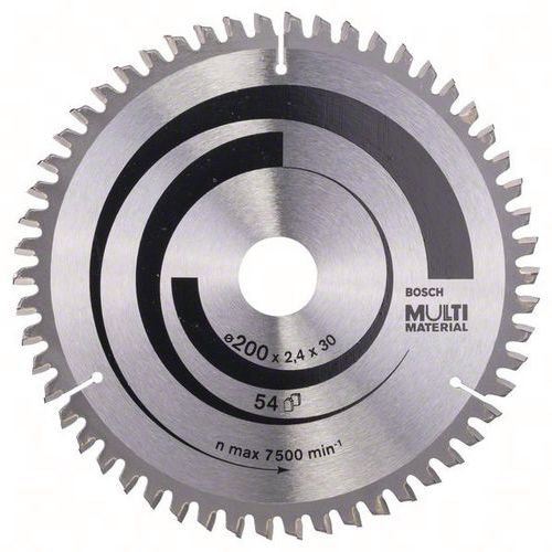 Cirkelzaagblad Multi Material, Asgat Ø: 30 mm, Ø: 20 cm, Aantal tanden: 54, Type nr.: 2608640510