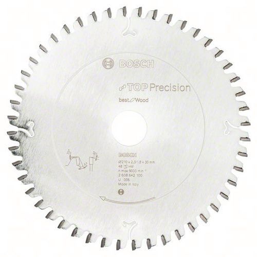 Cirkelzaagblad Top Precision Multi Material, Asgat Ø: 30 mm, Ø: 21 cm, Aantal tanden: 48, Type nr.: 2608642100