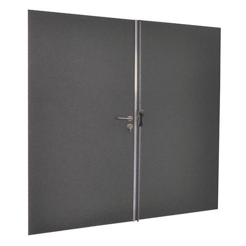 Porte battante pour cloisons d'atelier tôle d'acier ou mélaminé - Panneau plein - Hauteur 3 m