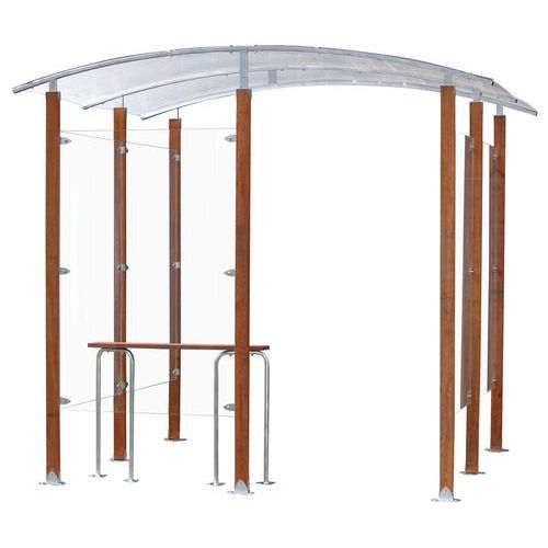 Rokersafdak design 6 m² - Muurmodel