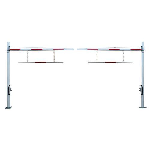 Draaipoort met hoogte begrenzer