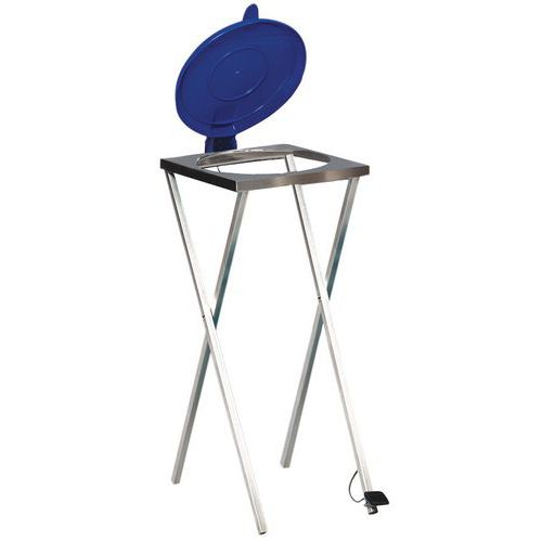 Vaste afvalzakhouder 120 l met scheiding en pedaal