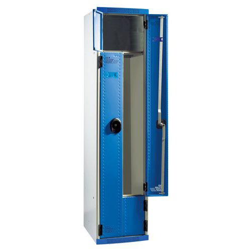 Vestiaire porte L - 1 et 2 colonnes largeur 400 mm - Sur socle - Acial