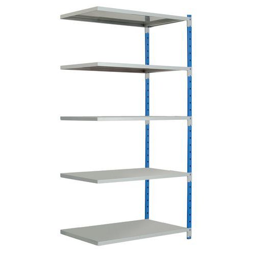 Gesloten stelling van plaatstaal Combi-Flip - Hoogte 2000 mm - Manorga