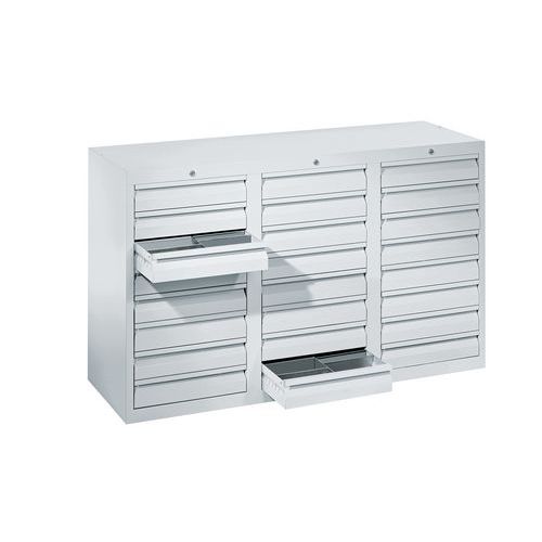 Armoire à tiroirs pour outils H90 - 3 colonnes - 24 tiroirs