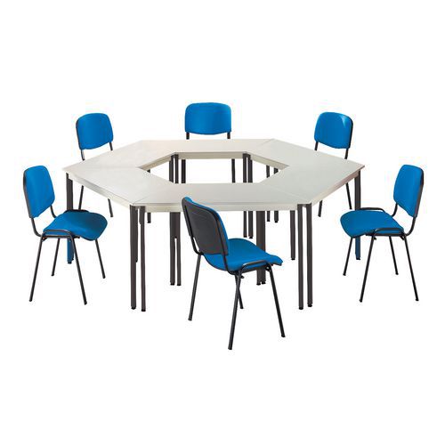Vergaderset: 6 tafels en 6 stoelen
