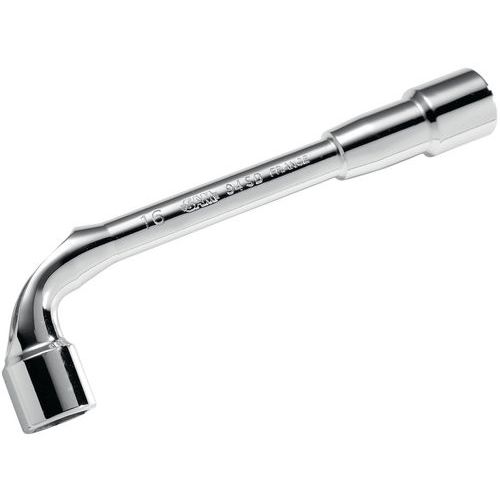 Clés à pipe débouchées polies 6/6 pans en mm