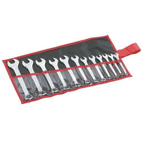 Steek / ringsleutel 12 delig in etui - SAM Outillage