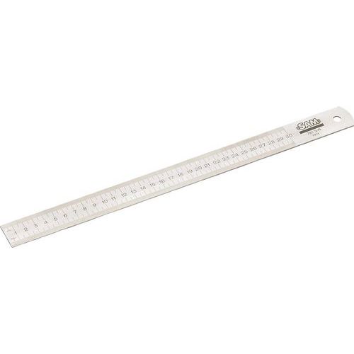 Meetlat grote maten halfhard rvs 1 zijdig, Lengte: 5000 mm, Type: 781-50R