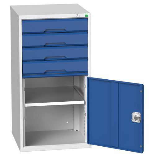 Ladekast Verso Lichtgrijs/Blauw - Bott