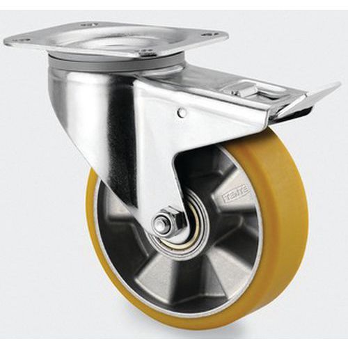 Roulette aluminium pivotante - F:140 à 1000 Kgs - Série 3470 - TENTE