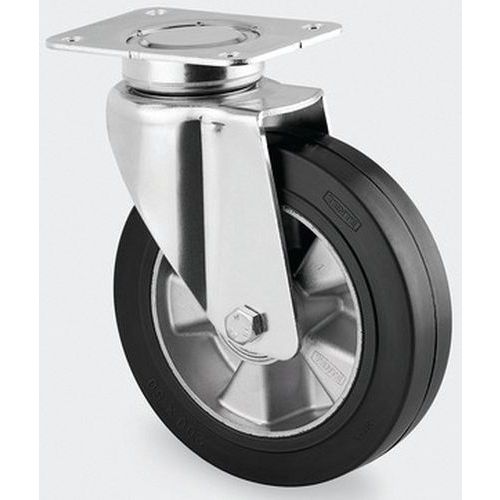 Roulette aluminium pivotante - F:600 à 1200 Kgs - Série 3640 - TENTE