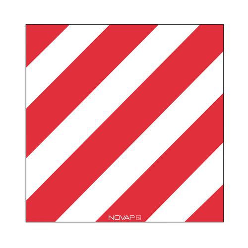 Gearceerd signaalbord rood/wit - Novap