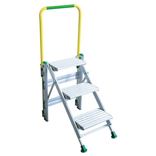 Kantooropstapje Plio, Max. belasting: 150 kg, Platform hoogte: 0.65 m, Aantal treden incl. platform: 3