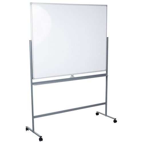 Gelakt magnetisch whiteboard, mobiel en keerbaar - Manutan Expert