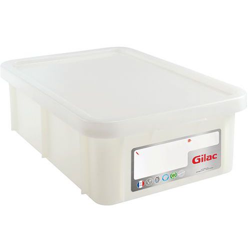 Bak rechthoekig HACCP met deksel van 12 L tot 55 L, Totale inhoud: 25 L, Nestbaar: nee, Totale hoogte: 190 mm