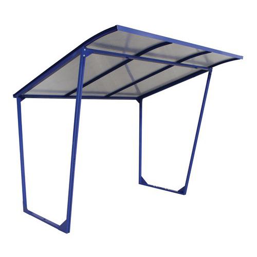 Fietsenstalling met schuin dak - zonder fietsenrek - basismodule