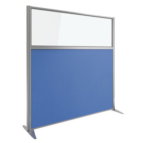 Akoestische scheidingswand Kprim - Stof met glas - Hoogte 165 cm