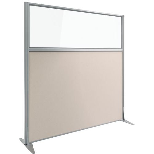 Akoestische scheidingswand Kprim, Hoogte: 165 cm, Paneel kleur: Beige, Breedte: 163 cm, Montage: Zelfbouw