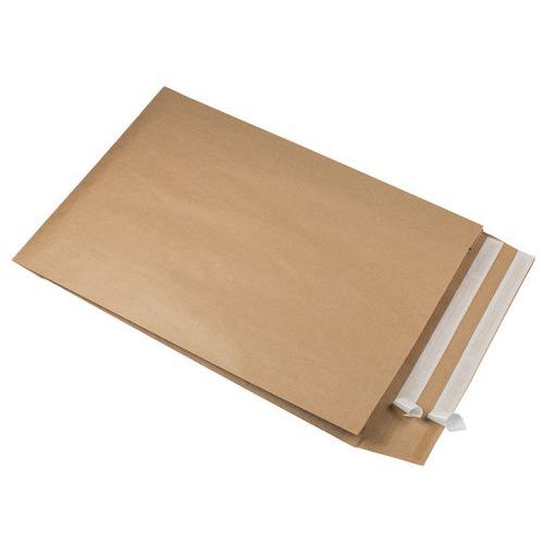 Verzendzak met retoursluiting, kraft bruin - Doos van 250 - GPV Pack'n Post
